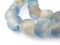 The Bead Chest Blue Grey Mist Recycled Glass Beads 14mm Ghana African Sea Glass Multicolor Round Large Hole 28 Inch Strand Handmade Fair Trade